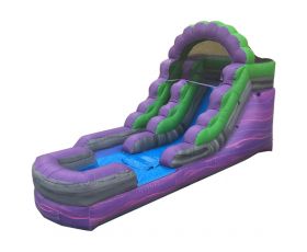 12' Inflatable Water Slide, Purple Marble
