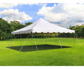 15' X 15' Commercial Steel Pole Tent - White