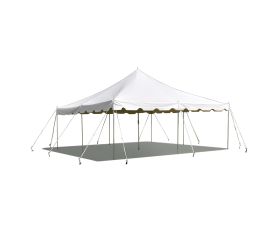 15' X 15' Commercial Steel Pole Tent - White