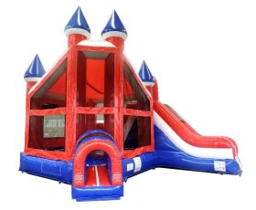 Deluxe Inflatable Bounce House with Slide, Patriotic