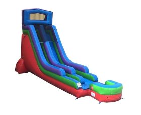 18' Modular Inflatable Water Slide, Retro Rainbow