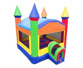 Kids Castle Inflatable Bounce House, Rainbow