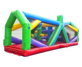30' Extreme Inflatable Obstacle Course, Retro Rainbow Unit 5