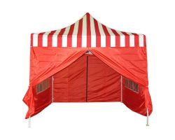 10' x 10' Deluxe Pop-Up Party Tent - Red Stripe