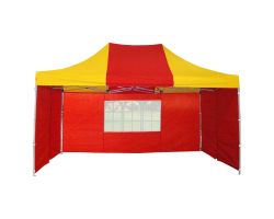 10' x 15' Deluxe Pop-Up Party Tent - Red and Yellow