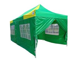 10' x 20' Premium Pop-Up Party Tent - Green and Yellow