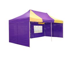 10' x 20' Premium Pop-Up Party Tent - Purple and Yellow