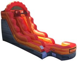 15' Inflatable Water Slide, Fire Marble