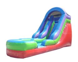 15' Inflatable Water Slide, Retro Rainbow
