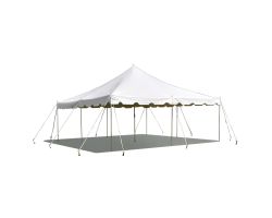 20' X 20' Commercial Steel Pole Tent - White