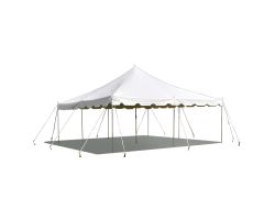 15' X 15' Commercial Steel Pole Tent - White