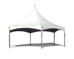 30' Commercial High Peak Hexagon Tent - White