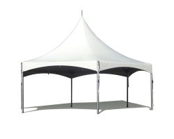 40' Commercial High Peak Hexagon Tent - White