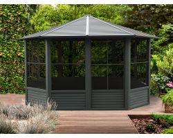 Florence Solarium 12 X 12 Metal Roof in black
