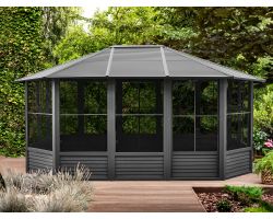 Florence Solarium 12 X 15 Metal Roof in black