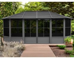 Florence Solarium 12 X 18 Metal Roof in black