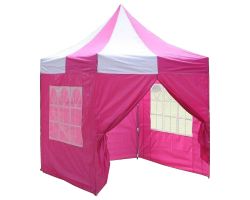 8' x 8' Basic Pop-Up Tent - Pink and White
