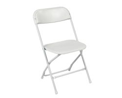 White Folding Plastic Chair (50-Pack)