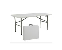 Portable 4' White Folding Table  (10-Pack)