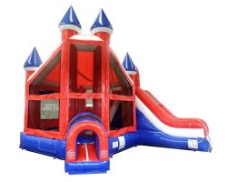 Deluxe Inflatable Bounce House with Slide, Patriotic