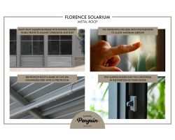 Florence - Wall Mounted Solarium 8x12 Metal Roof