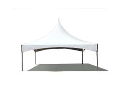 20' X 20' Commercial Twin Tube High Peak Tent - White