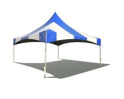 20' X 20' Commercial High Peak Tent - Blue Stripes
