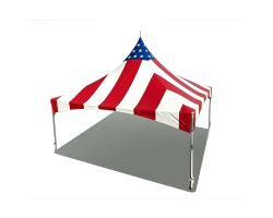 20' X 20' Commercial High Peak Tent - Red, White, Blue