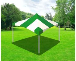 20' X 20' Commercial High Peak Tent - Green Stripes