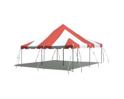 20' X 20' Commercial Aluminum Pole Tent - Red