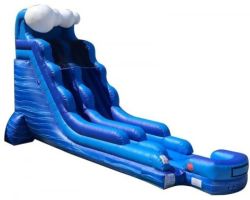18' Inflatable Water Slide, Blue Marble Wave