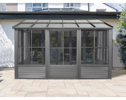 Florence - Wall Mounted Solarium 8x12 Polycarbonate Roof