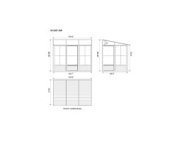 Florence - Wall Mounted Solarium 8x12 Metal Roof