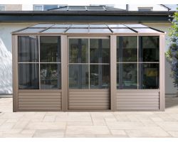 Florence - Wall Mounted Solarium 10x12 Polycarbonate Roof