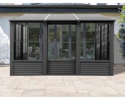 Florence - Wall Mounted Solarium 10x12 Metal Roof