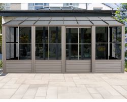 Florence - Wall Mounted Solarium 8x16 Polycarbonate Roof