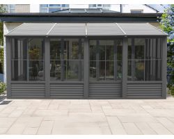 Florence - Wall Mounted Solarium 8x16 Metal Roof