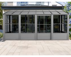 Florence - Wall Mounted Solarium 10x16 Polycarbonate Roof