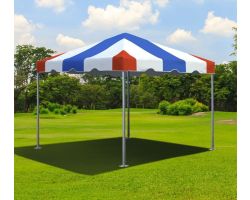 10' X 10' Commercial Aluminum Frame Tent - Red, White, Blue