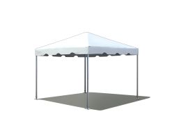 10' X 10' Single Tube Sectional Aluminum Frame Tent - White
