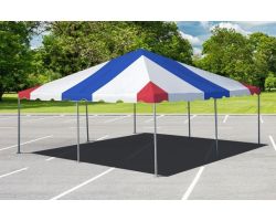 20' X 20' Commercial Aluminum Frame Tent - Red White Blue