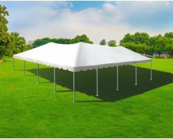 40' X 40' Single Tube Sectional Aluminum Frame Tent - White
