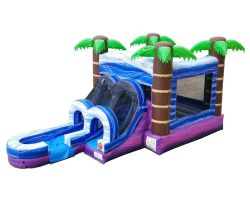 Inflatable Bounce House with Slide, Tropical
