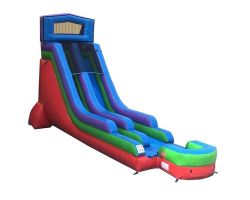 18' Modular Inflatable Water Slide, Retro Rainbow