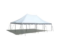 20' X 30' Commercial Steel Pole Tent - White