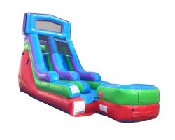 15' Modular Inflatable Water Slide, Retro Rainbow
