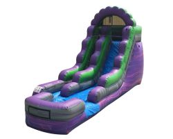 15' Inflatable Water Slide, Purple Marble