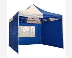 10' x 10' Deluxe Pop-Up Party Tent - Blue and White