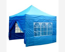 10' x 10' Deluxe Pop-Up Party Tent - Sky Blue