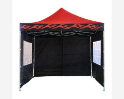 10' x 10' Deluxe Pop-Up Party Tent - Red Flame
